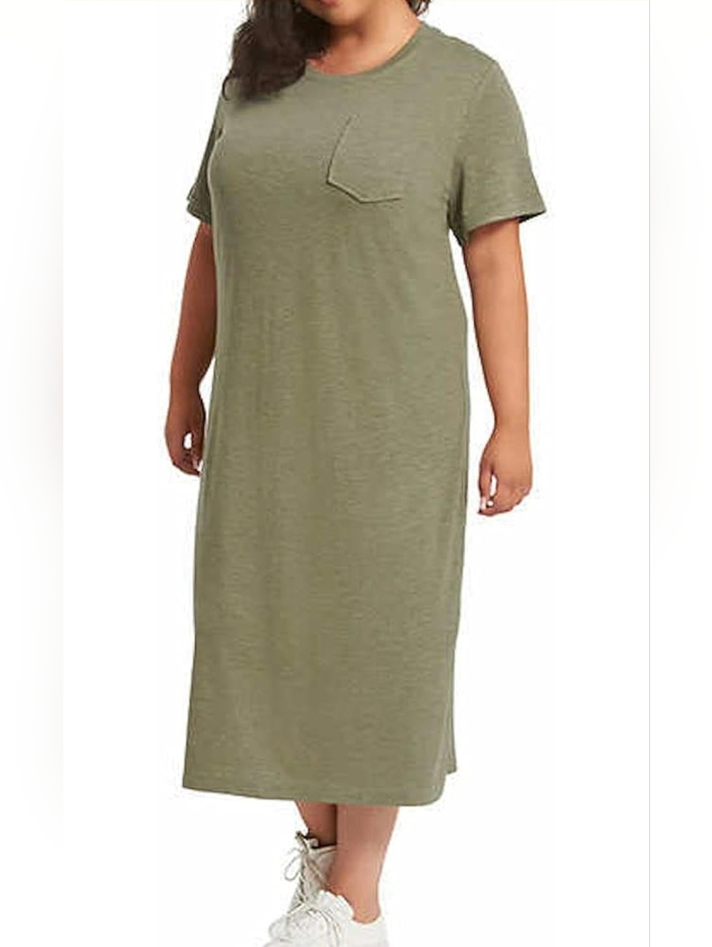 Jessica Simpson Kalamata  Green Crewneck Midi Dress #0073